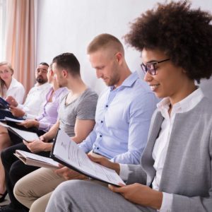 Group Of Diverse People Waiting For Job Interview
