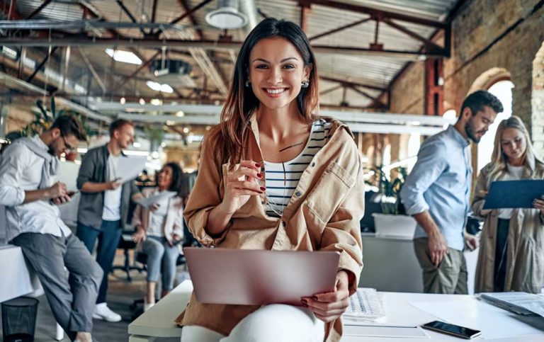 Young business people in office